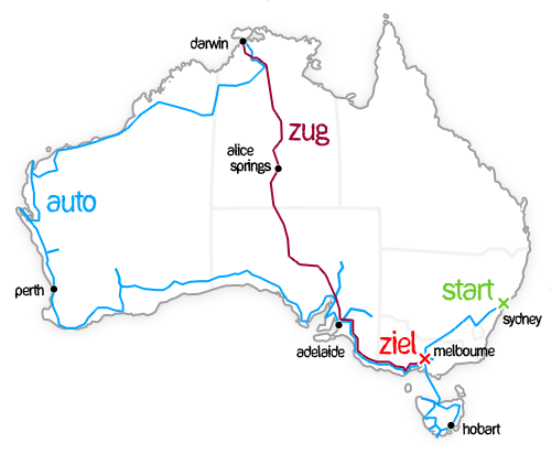 Australien-Route